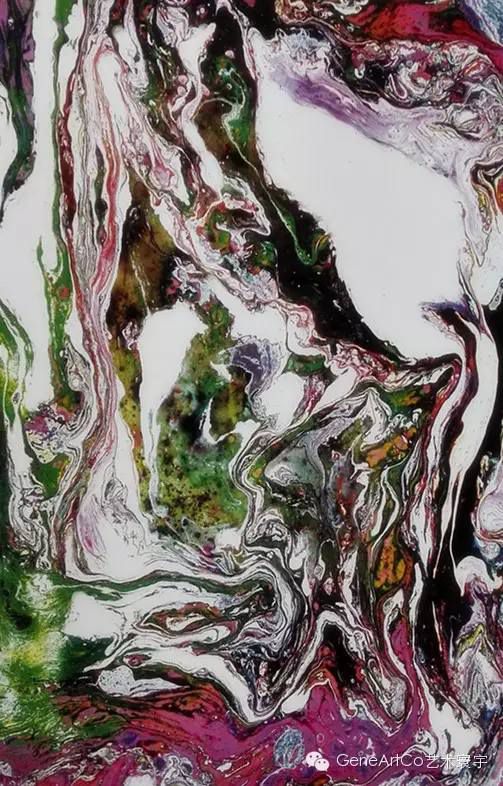 H.H.第三世多杰羌佛西洋畫、超自然抽象色彩作品：錦繡河山