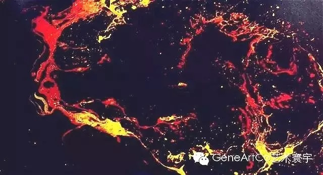 H.H.第三世多杰羌佛西洋畫、超自然抽象色彩作品：火星在鏡頭下