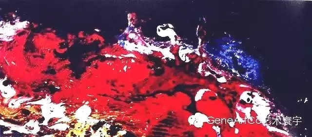 H.H.第三世多杰羌佛西洋畫、超自然抽象色彩作品：火星神韻